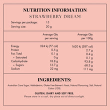 Load image into Gallery viewer, Strawberry Dream Lactation Drink Mix GF, DF, SF