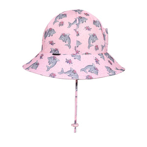 Ponytail Swim Bucket Beach Hat - Dolphin