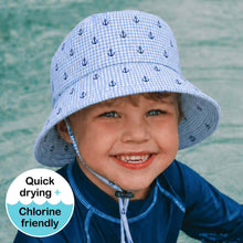 Load image into Gallery viewer, Classic Swim Bucket Beach Hat - Anchor