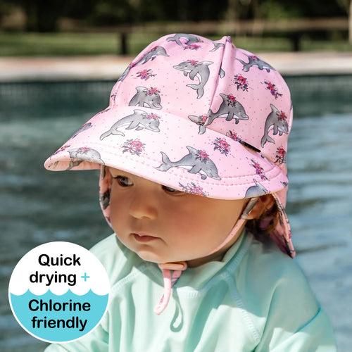 Swim Legionnaire Flap Sun Hat - Dolphin