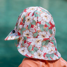 Load image into Gallery viewer, Swim Legionnaire Flap Sun Hat - Hibiscus