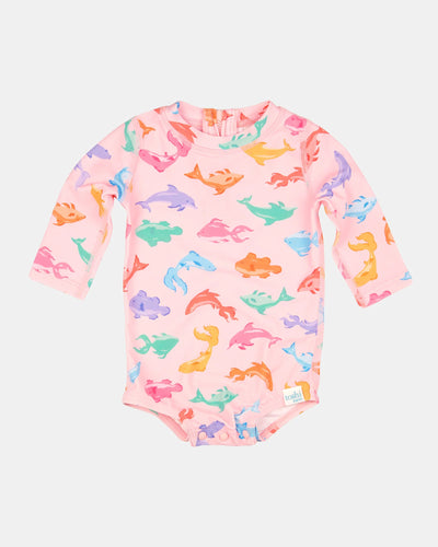 Swim Baby Onesie LS Classic | Dishy Fishy