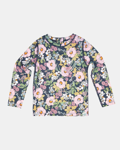 Swim Kids Rashie LS Half Zip Classic | Moonlight Bloom