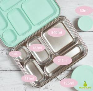 Leakproof Stainless Steel Lunch Box | Mint Seal and Lids