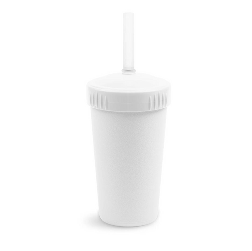 Re-Play Straw Cup with Reusable Straw - White