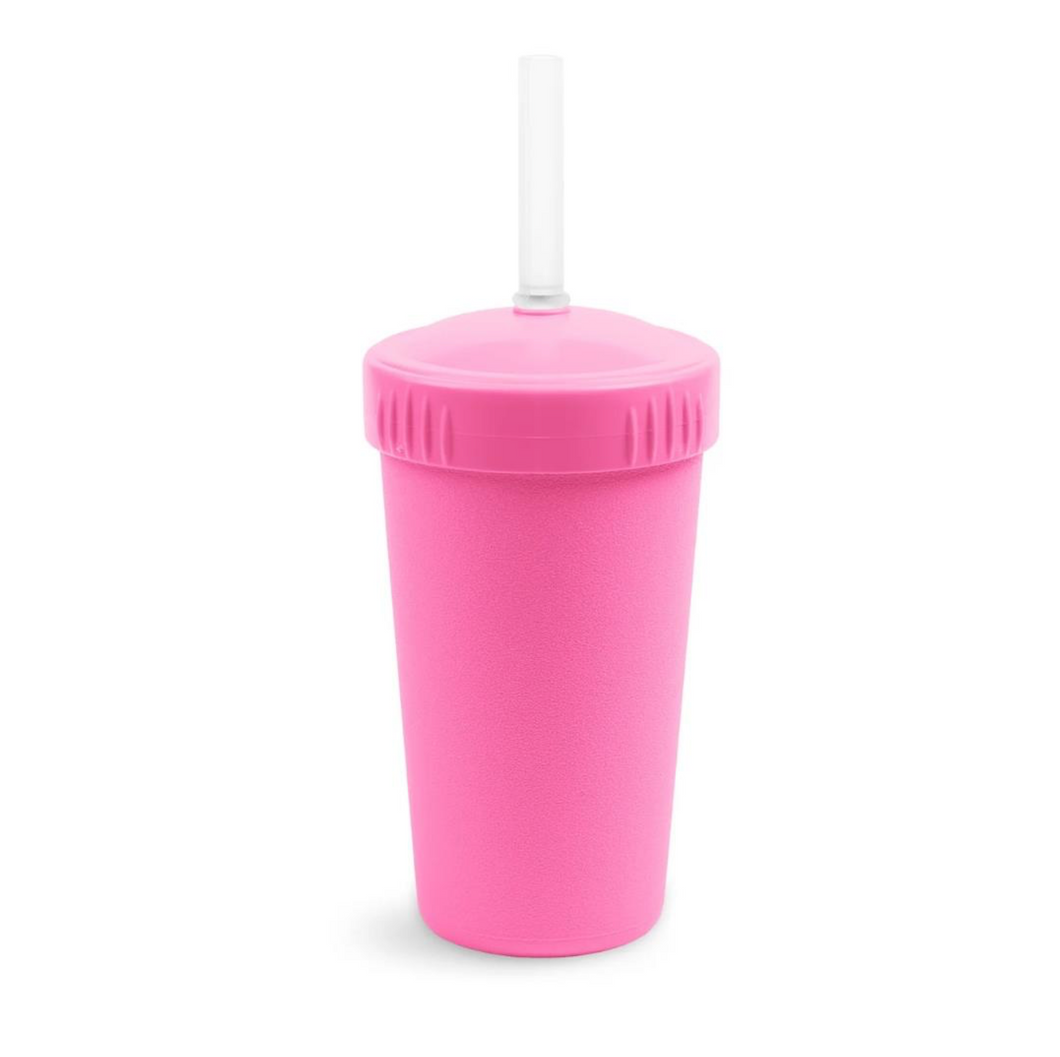 Re-Play Straw Cup with Reusable Straw - Bright Pink