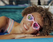 Load image into Gallery viewer, 6YRS+ Beautiful Bows Pink Lace Swim Goggles