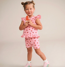 Load image into Gallery viewer, Strawberry Print Rib Bike Short