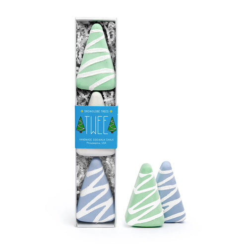 Snowglobe Trees Sidewalk Chalk