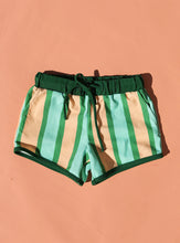 Load image into Gallery viewer, Stripe Swim Short Green