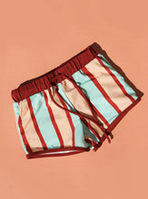 Load image into Gallery viewer, Stripe Swim Short Maroon