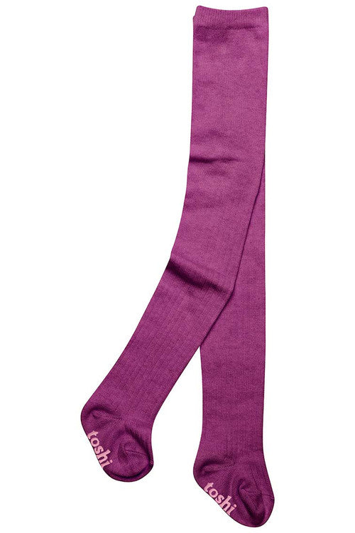 Violet Organic Tights Footed Dreamtime