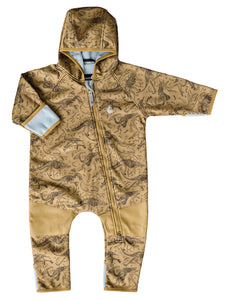 All-Weather Fleece Onesie | Dino Bones