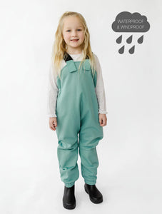 All-Weather Fleece Overalls | Seafoam