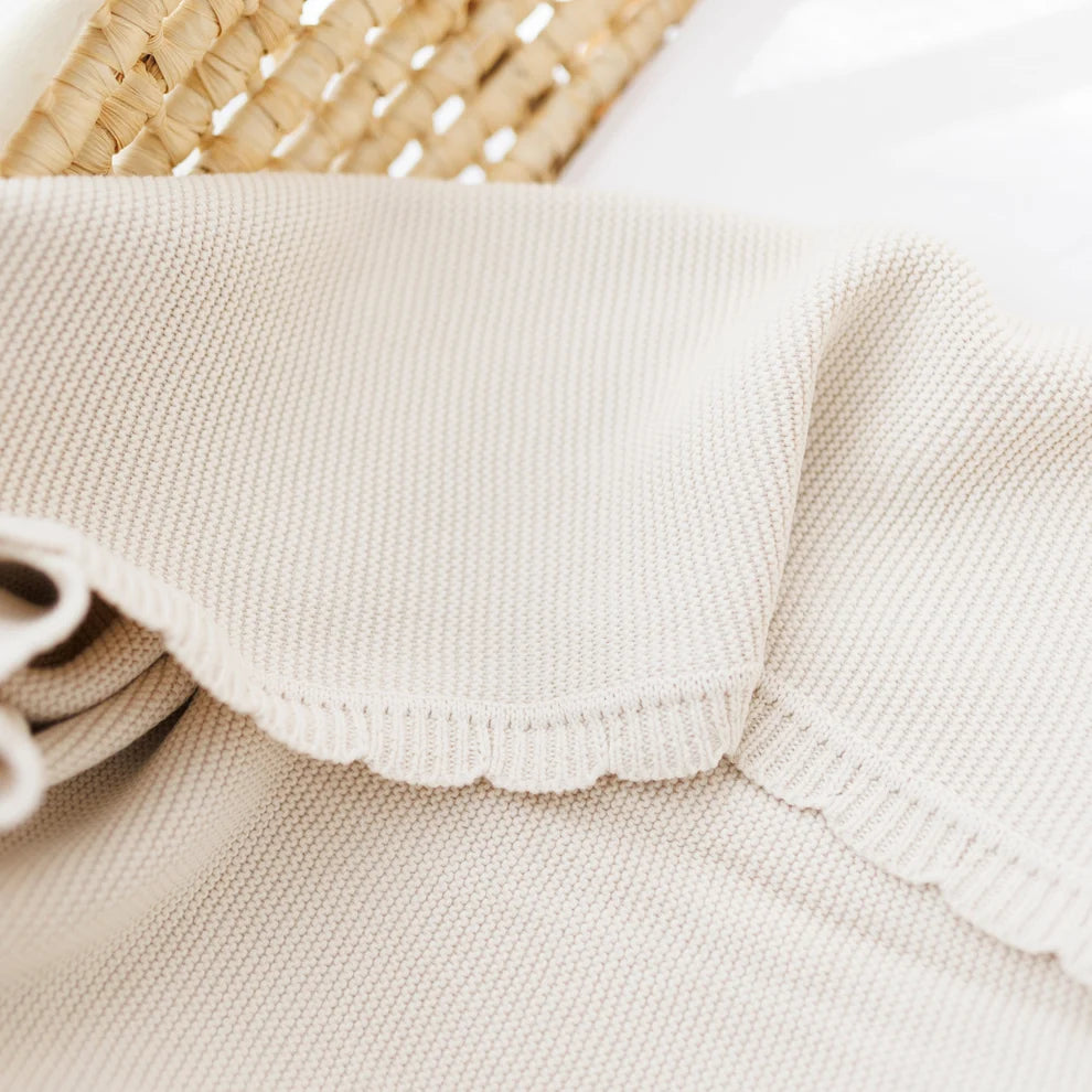 Sweet Baby Classic Knit Blanket Oatmeal