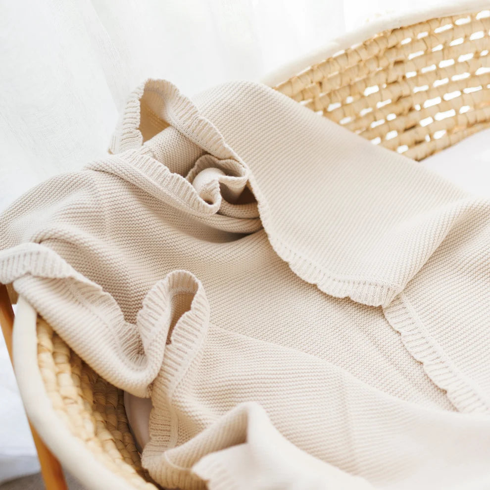 Sweet Baby Classic Knit Blanket Oatmeal