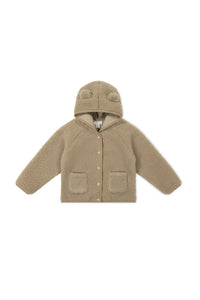 Tatum Sherpa Jacket - Cashew SIZE 6-12M, 2YR, 3YR and 4YR