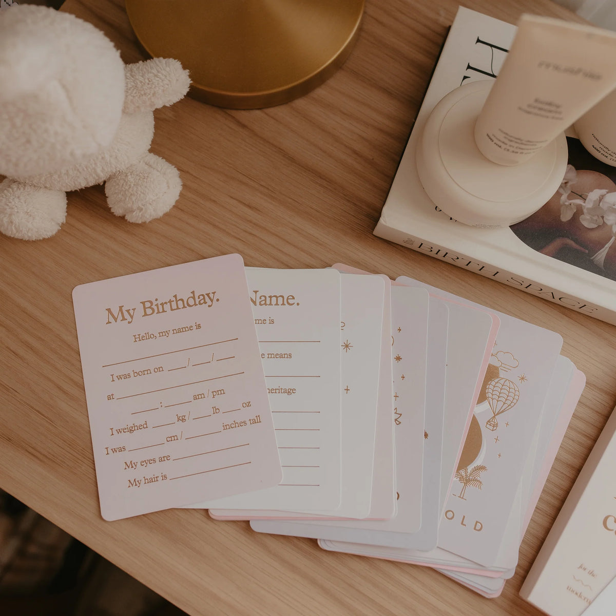 Baby Milestone Cards | Cream