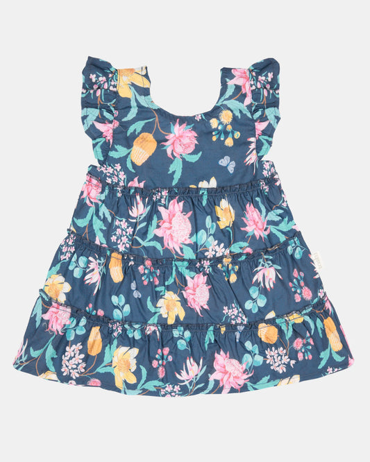 Baby Dress Matilda | Waratah Midnight