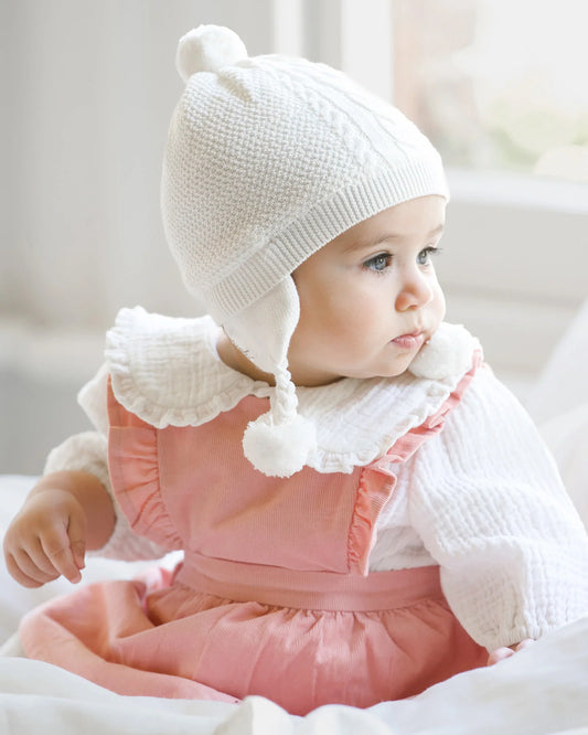 Dusty Rose Baby Pinafore Corduroy Quincy