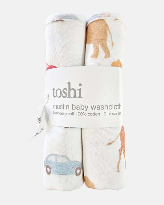 Baby Washcloth Muslin-2pcs | Congo Dawn