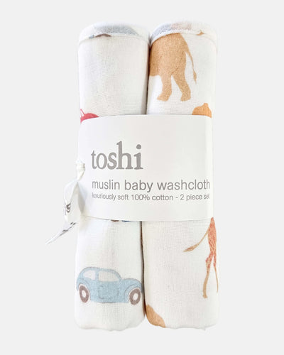 Baby Washcloth Muslin-2pcs | Congo Dawn