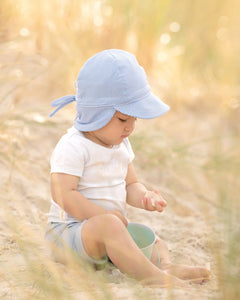 Flap Cap Baby | Sky