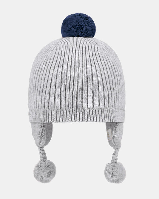 Organic Earmuff Bobby Beanie | Fog
