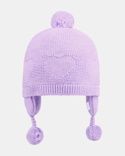Organic Earmuff Heart Amethyst