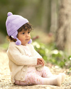 Organic Earmuff Heart Amethyst
