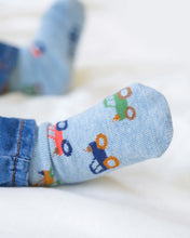 Load image into Gallery viewer, Tiny Tractors Organic Socks Ankle Jacquard