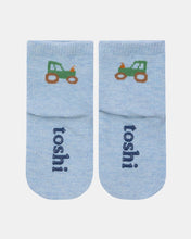 Load image into Gallery viewer, Tiny Tractors Organic Socks Ankle Jacquard