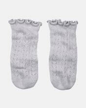 Load image into Gallery viewer, Organic Socks Knee Frilly Fog