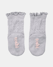 Load image into Gallery viewer, Organic Socks Knee Frilly Fog