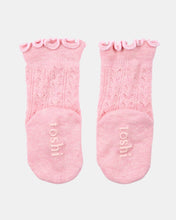Load image into Gallery viewer, Organic Socks Knee Frilly Misty Rose
