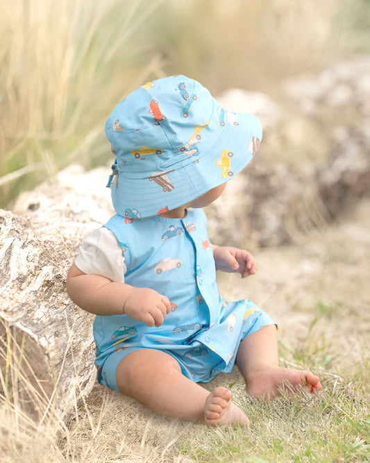 Romper Banjo | Fast Lane Cyan