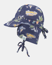 Load image into Gallery viewer, Swim Baby Flap Cap Classic | Surf Twighlight