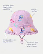 Load image into Gallery viewer, Swim Bell Hat Twinkle Princess Mermaid UPF 50+