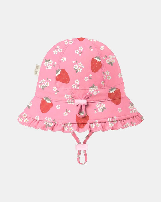 Swim Bell Hat Twinkle Strawberry UPF 50+