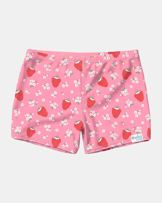 Swim Bike Shorts Twinkle Strawberry UPF 50+