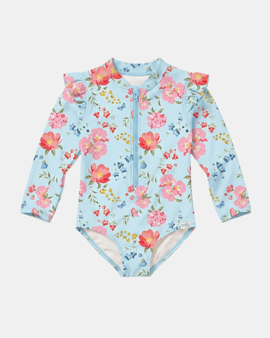 Swim Bodysuit Twinkle Aqua Garden UPF 50+
