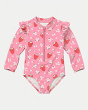 Load image into Gallery viewer, Swim Bodysuit Twinkle Strawberry UPF 50+