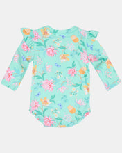 Load image into Gallery viewer, Swim Onesie L/S Ripple | Waratah Mint