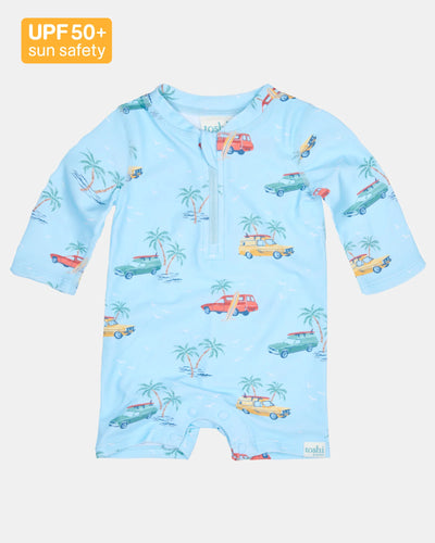 Swim Onesie L/S Splash | Swell Seekers Sky