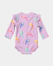 Load image into Gallery viewer, Swim Onesie L/S Twinkle Princess Mermaid UPF 50+
