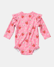 Load image into Gallery viewer, Swim Onesie L/S Twinkle Strawberry UPF 50+