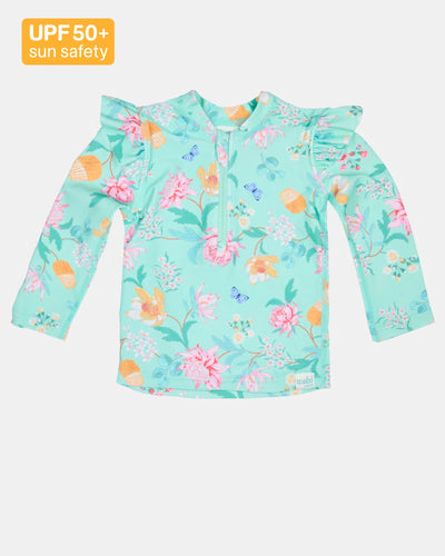 Swim Rashie L/S Ripple | Waratah Mint