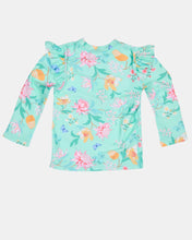 Load image into Gallery viewer, Swim Rashie L/S Ripple | Waratah Mint