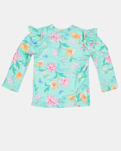 Swim Rashie L/S Ripple | Waratah Mint