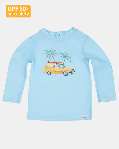 Swim Rashie L/S Splash | Swell Seekers Sky